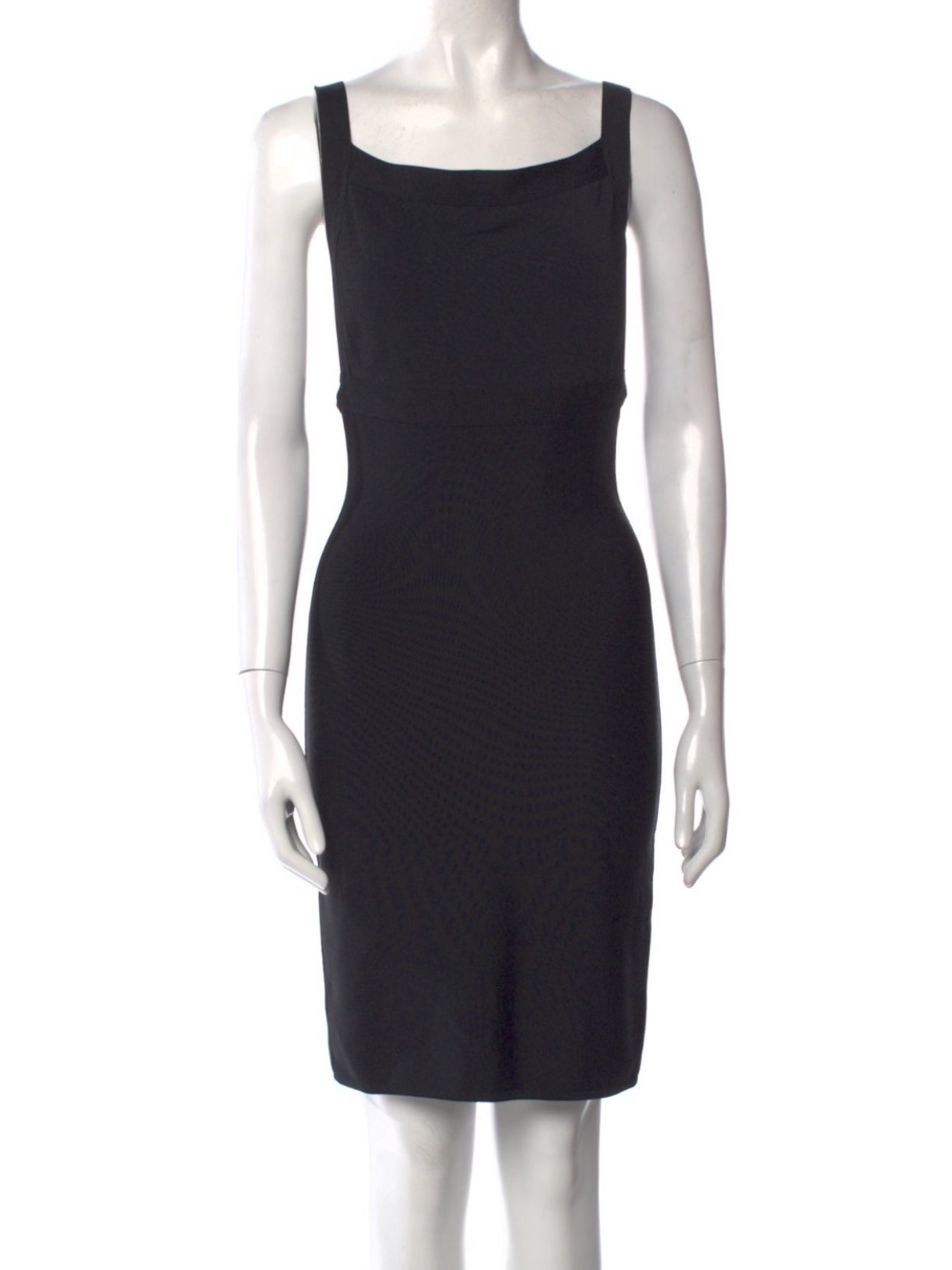 Vintage 90s Hervé Léger Black Bandage Sheath Dress - Size S - Made in France